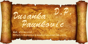 Dušanka Paunković vizit kartica